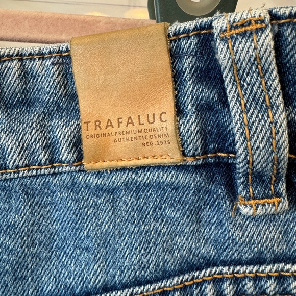 ZARA TRF Button-Front Raw Edge‎ Denim Skirt large size 30 - Picture 5 of 8